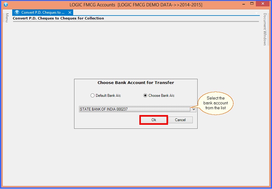 fmcg enter cheque clearing 3